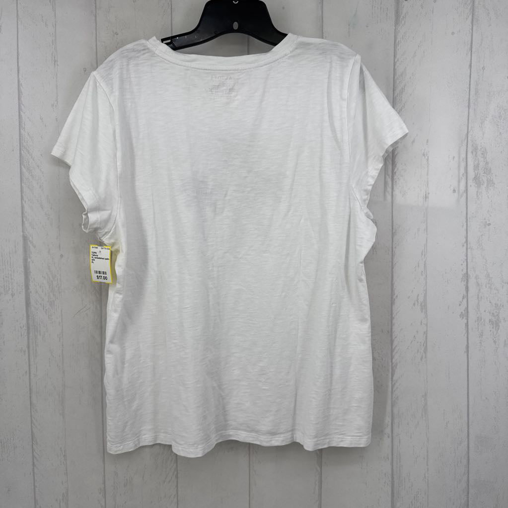 XL embelished palm trees s/s tee