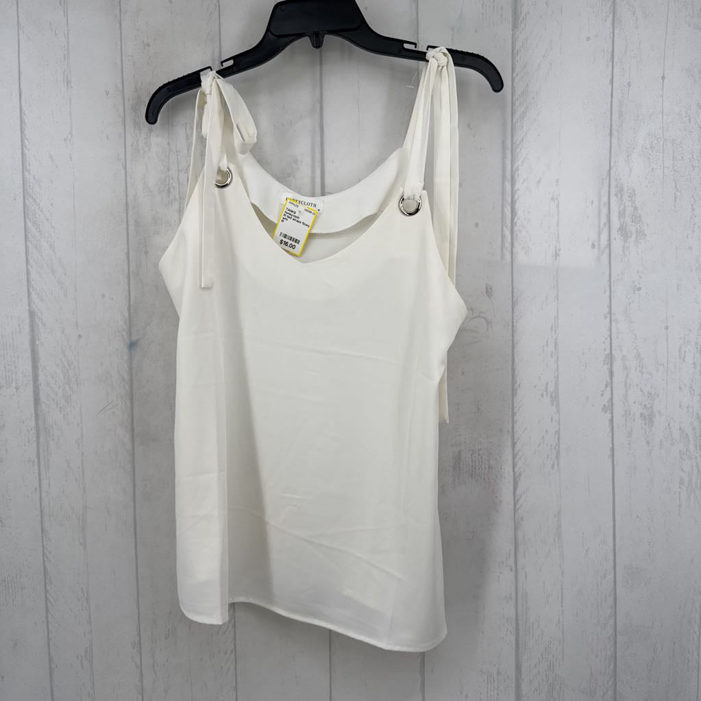 M tied straps flowy tank