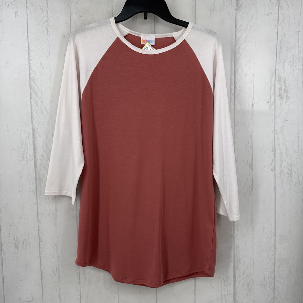 XL colorblock 3/4 slv tee