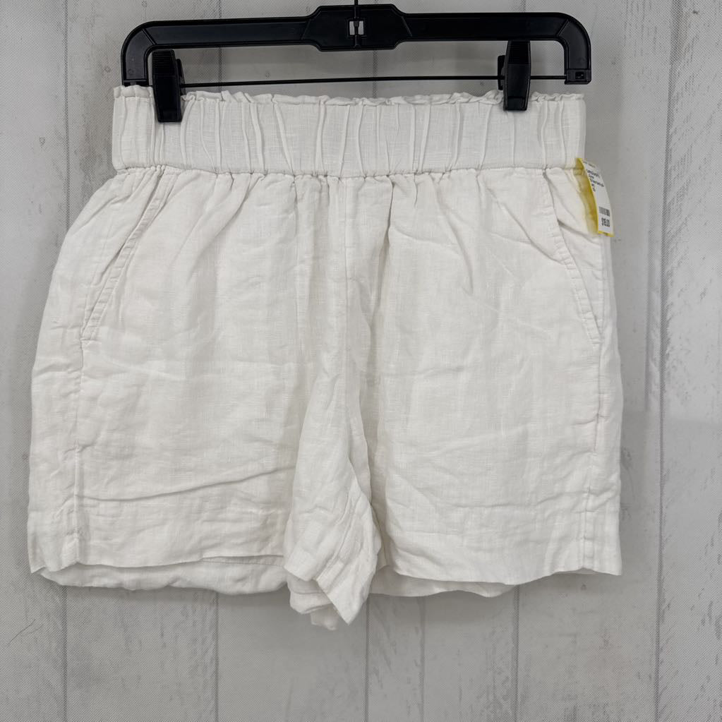 XS linen blend pull-on shorts