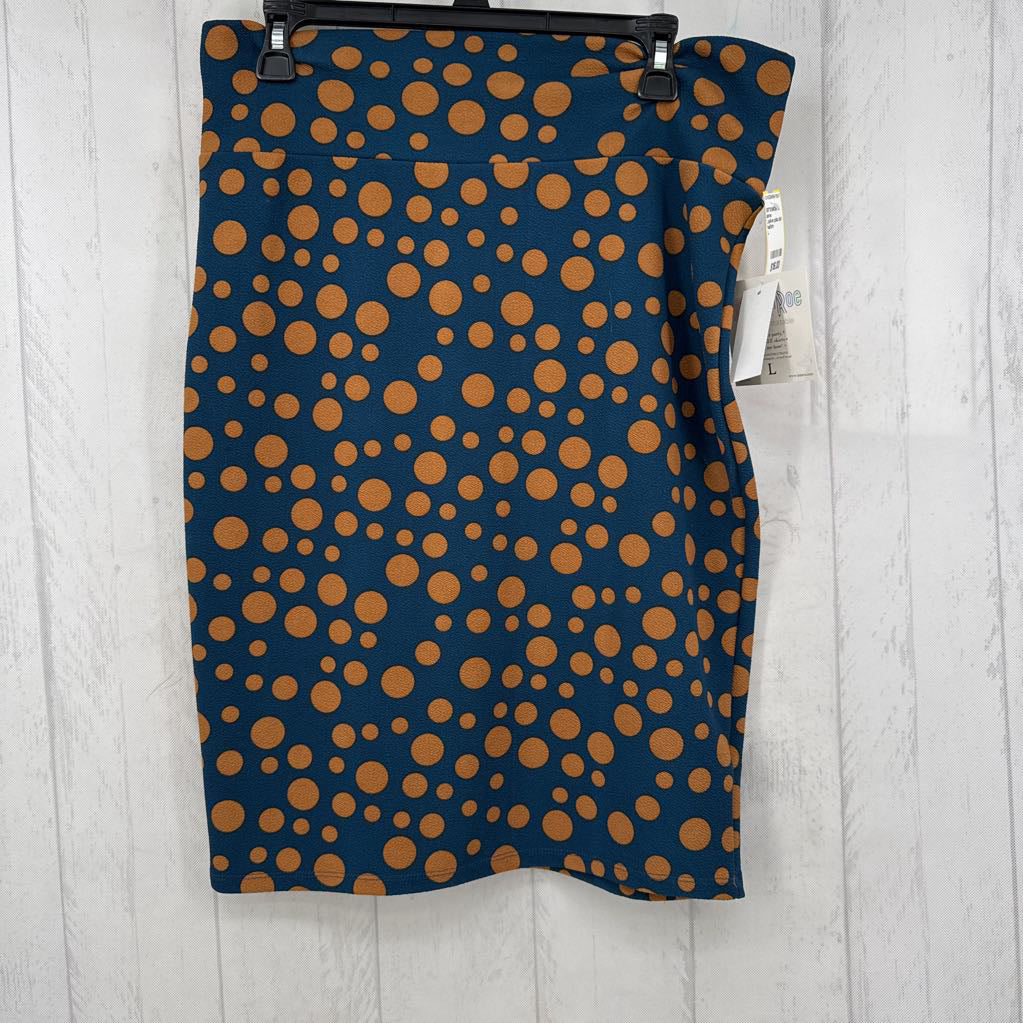 L pull-on polka dot skirt