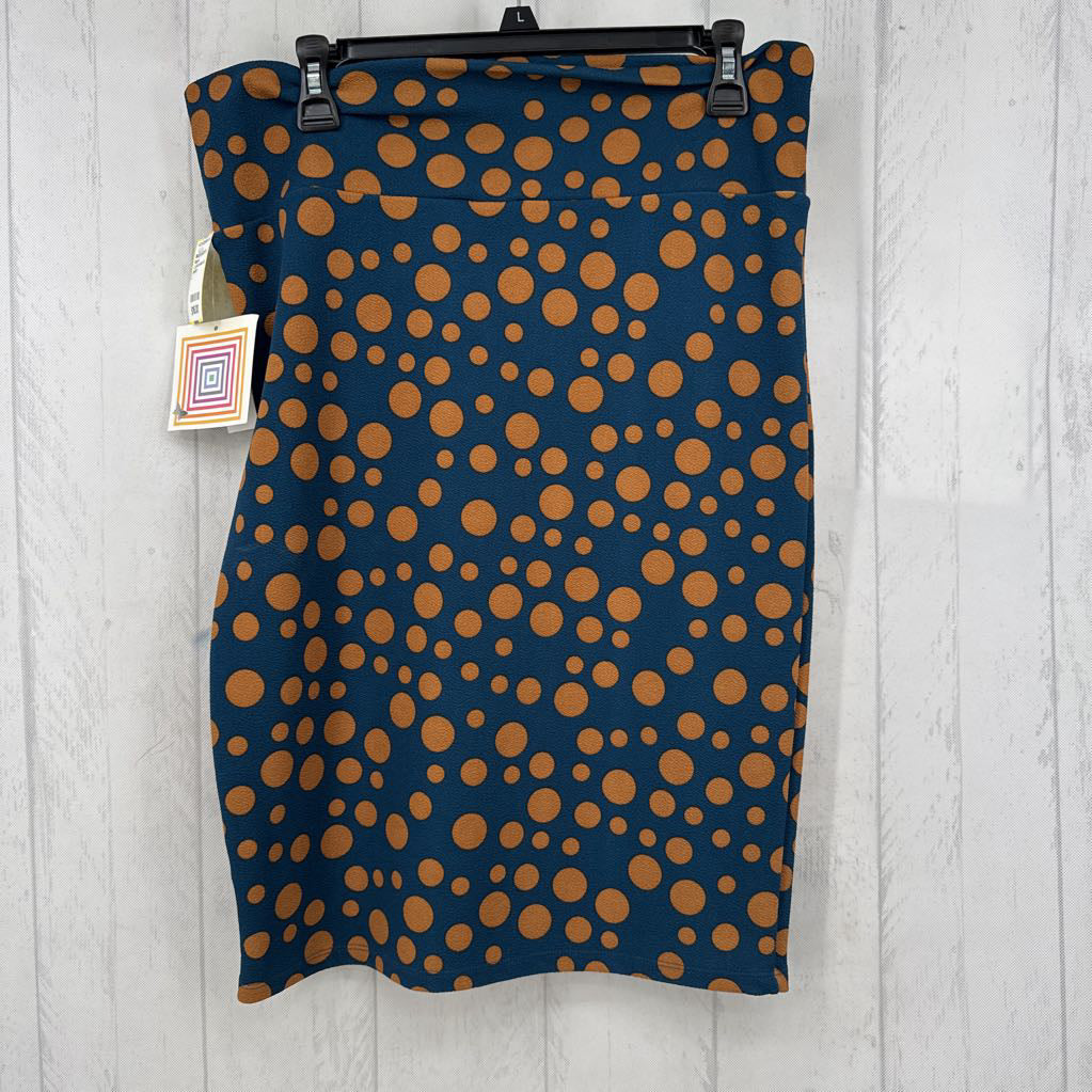 L pull-on polka dot skirt
