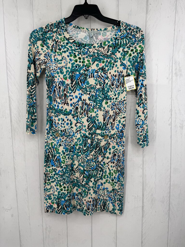 XS animal print 3/4 slv dress