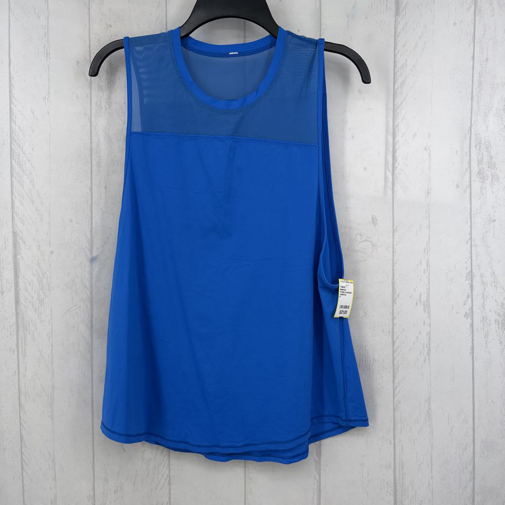 6 mesh crewneck tank