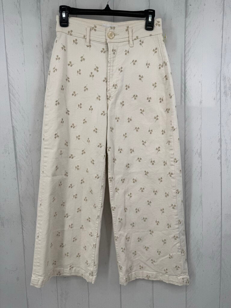 27 flo embroidered wide leg jeans