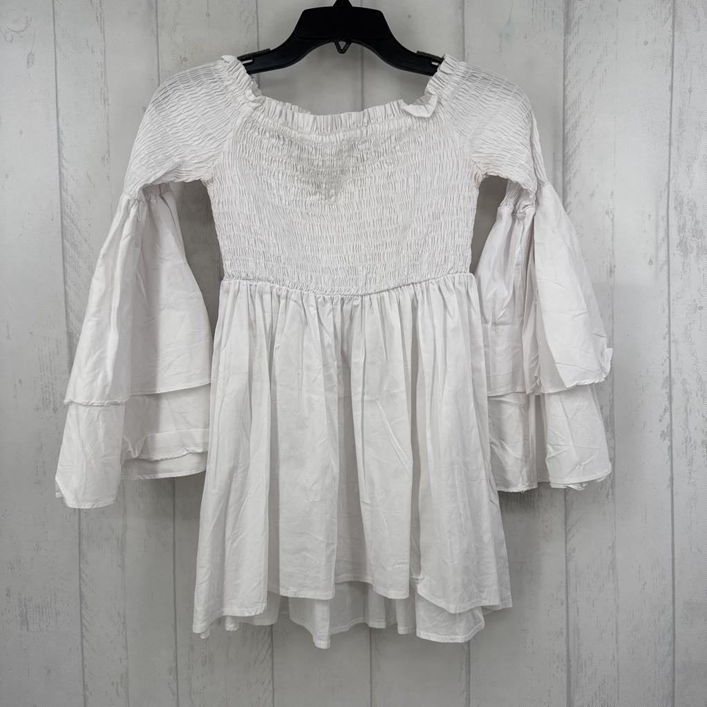 S smocked peplum top