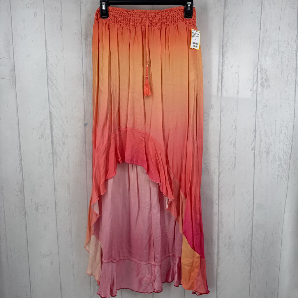 L pull-on ombre hi-lo skirt