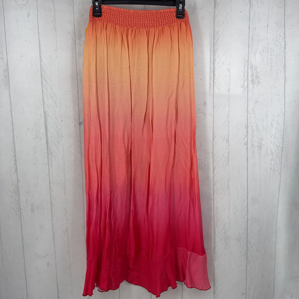 L pull-on ombre hi-lo skirt