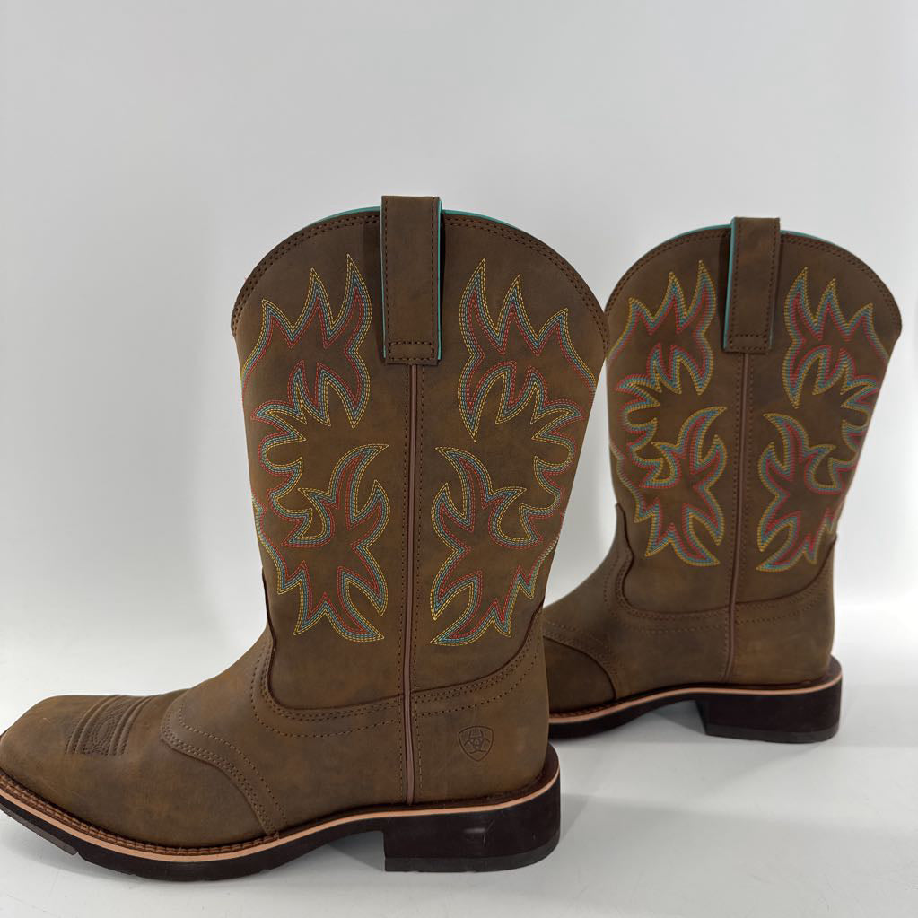 10 square toe cowboy boots