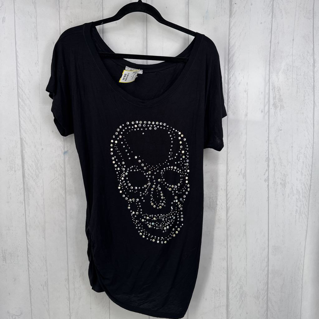 2XL embelished skull s/s tee