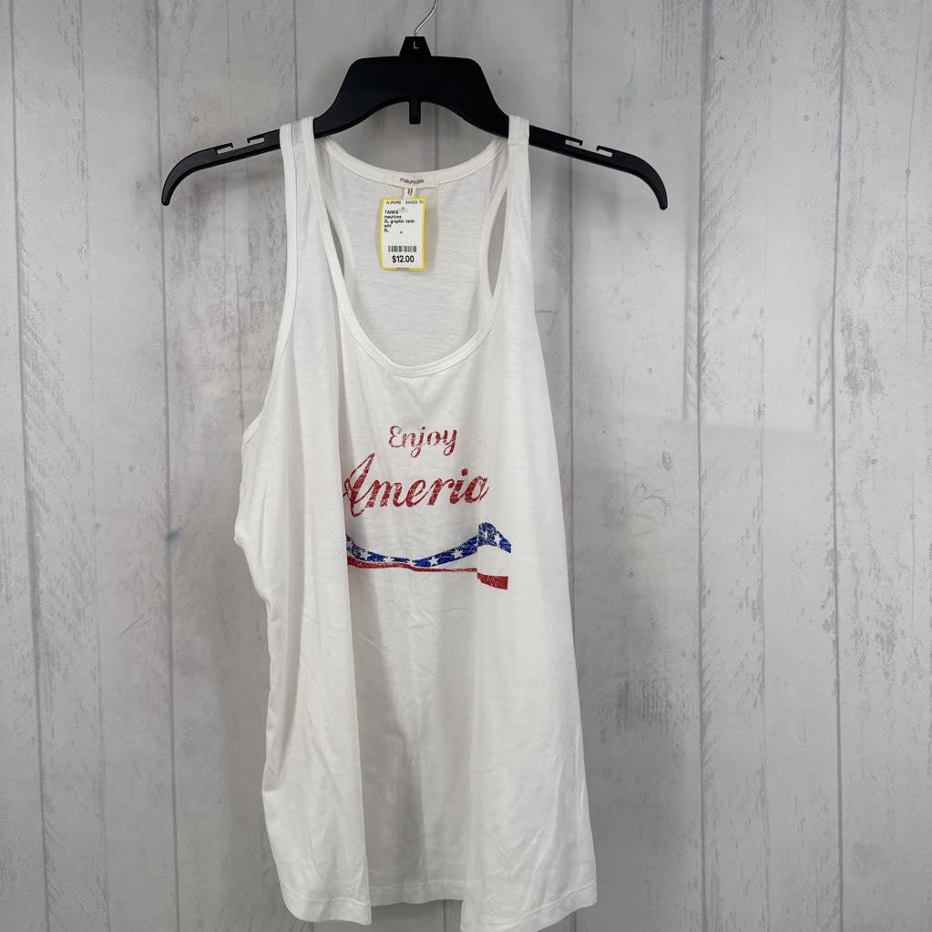 XL graphic tank-enjoy america