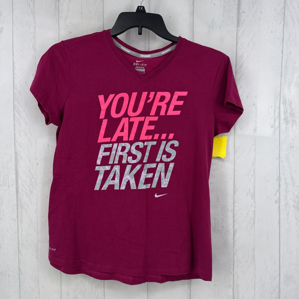 L v-neck graphic s/s tee-uou're late