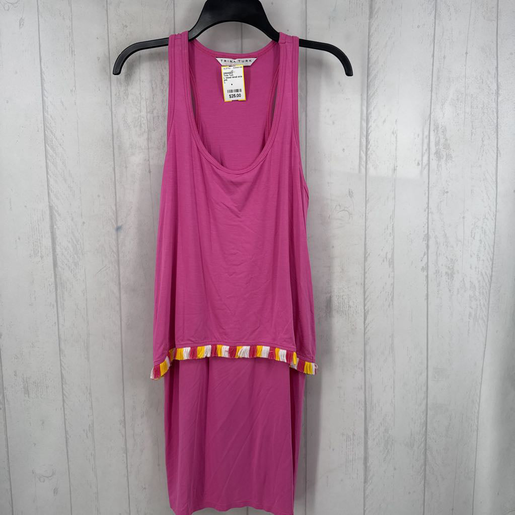 L tassel detail slvls dress