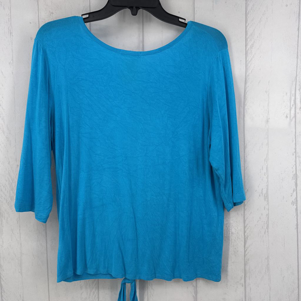 L tied hem elbow slv tee