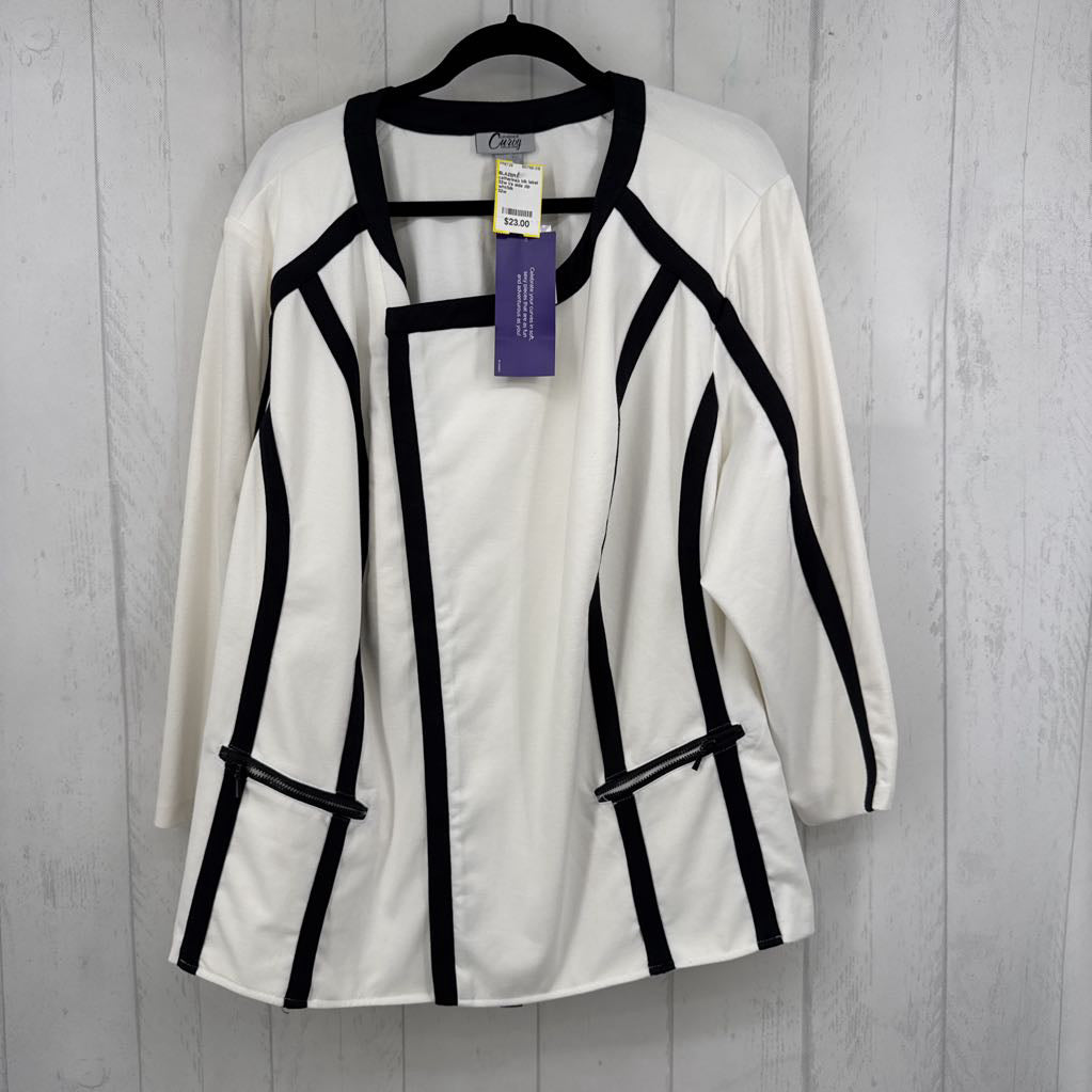 32w l/s side zip blazer