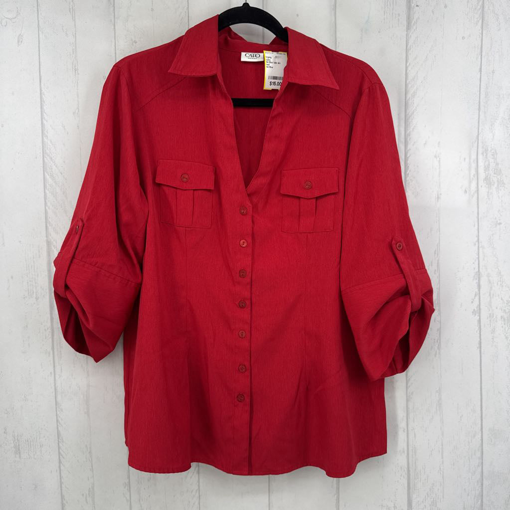 14/16w tab slv button shirt