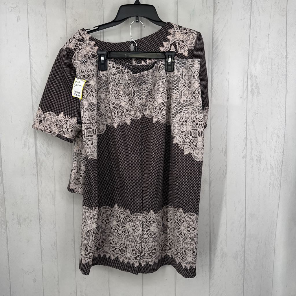 XL 2pc printed s/s skirt set