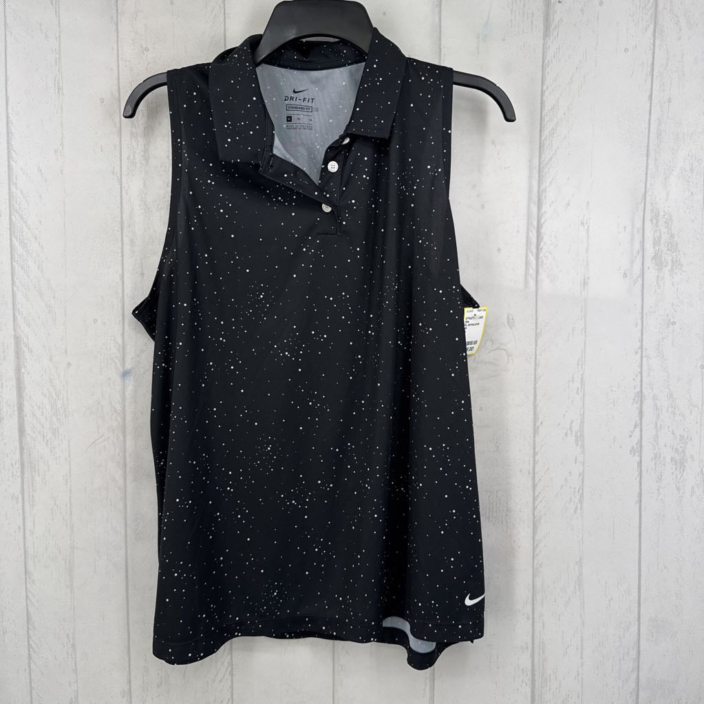 XL dotted print slvls polo