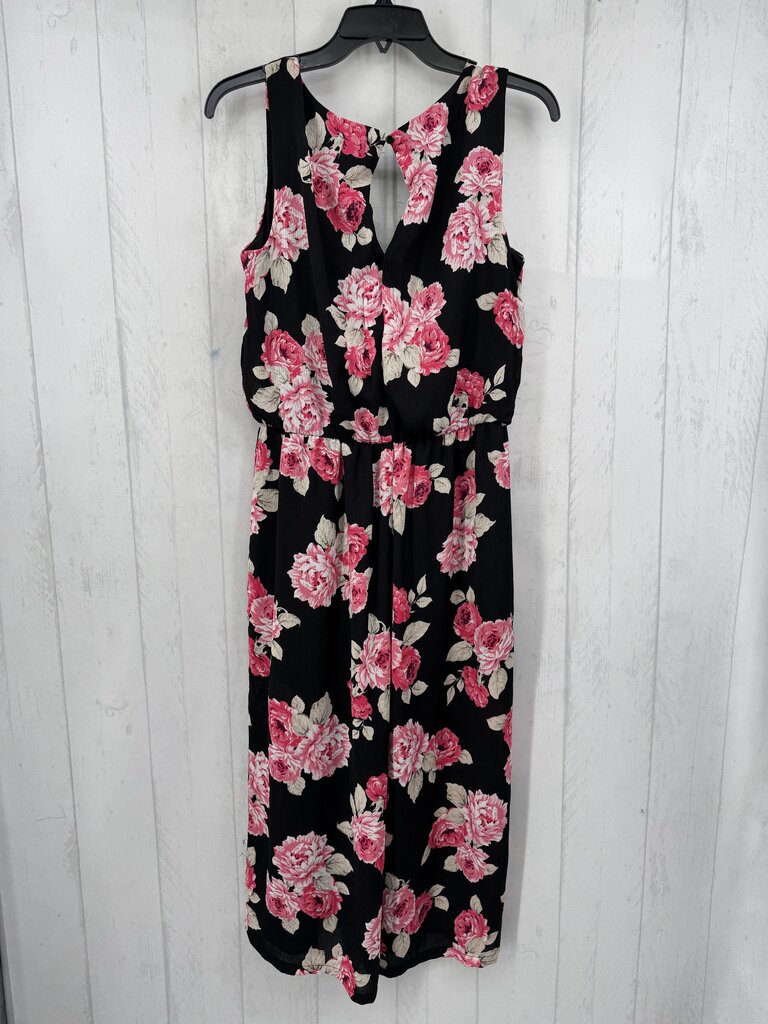 L crossover flo print slvls jumpsuit