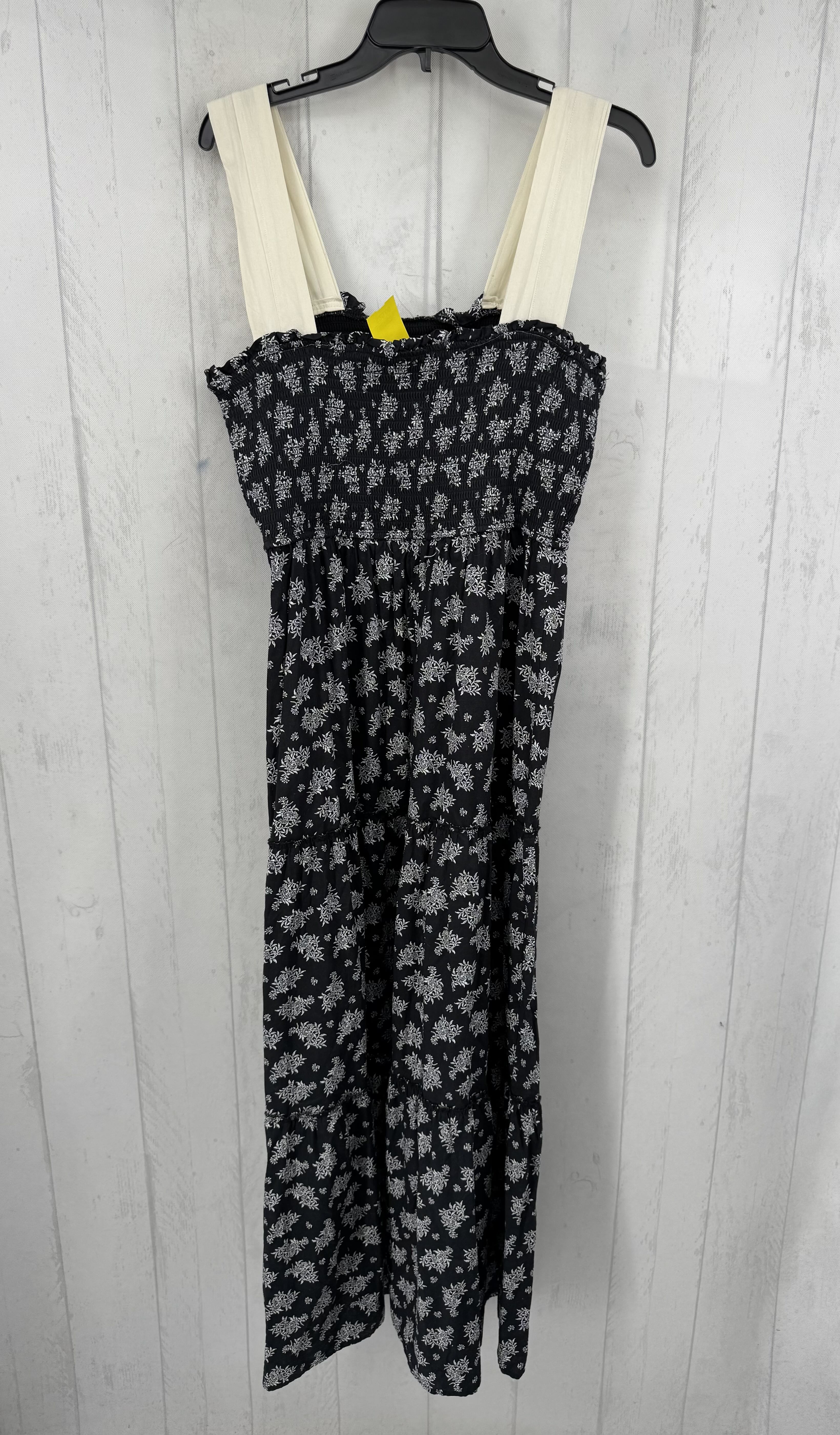 XL flo print smocked slvls dress