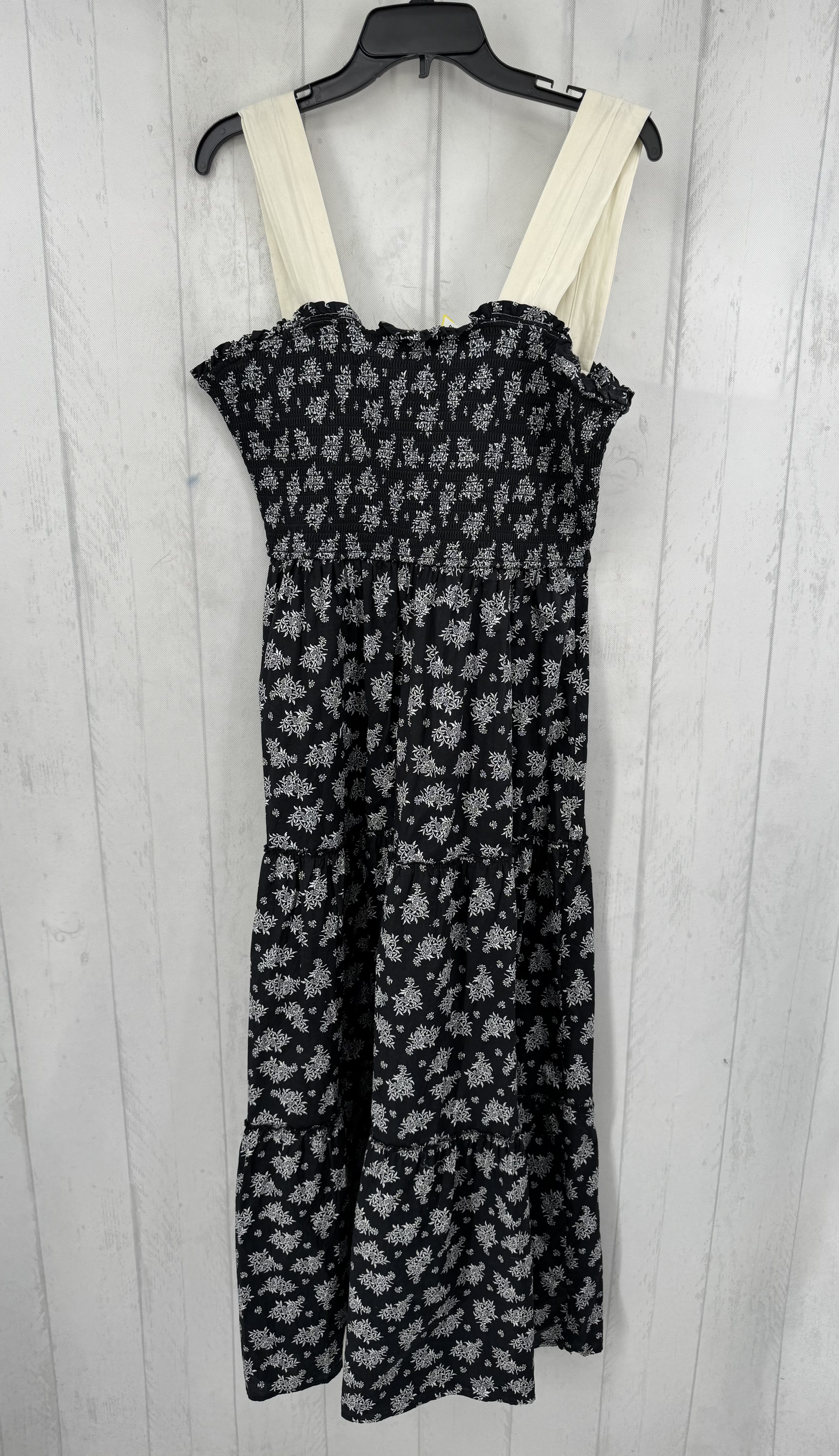 XL flo print smocked slvls dress