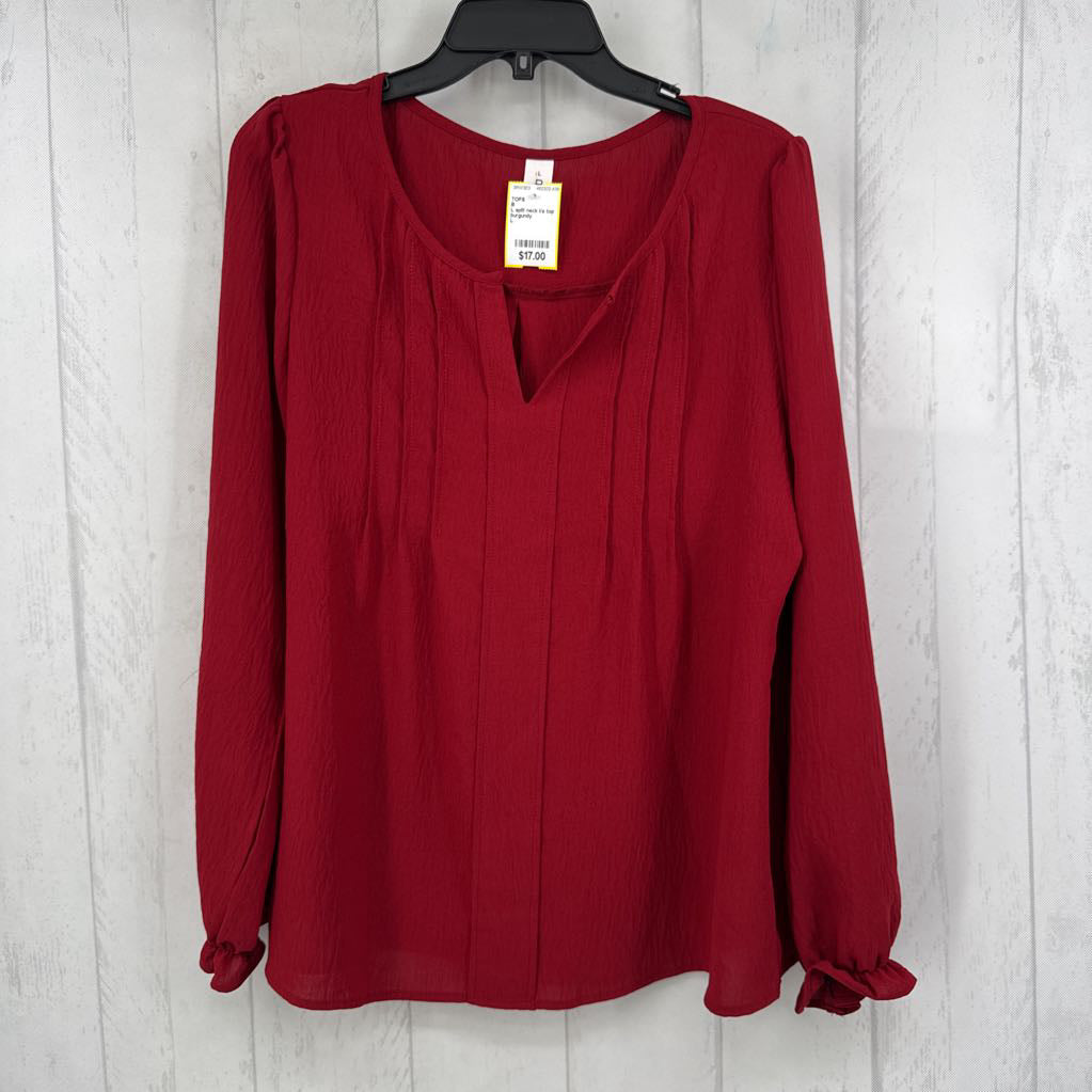 L split neck l/s top