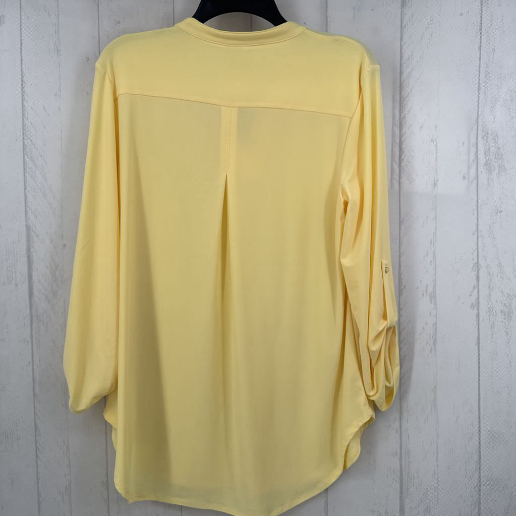 L split neck 3/4 slv top