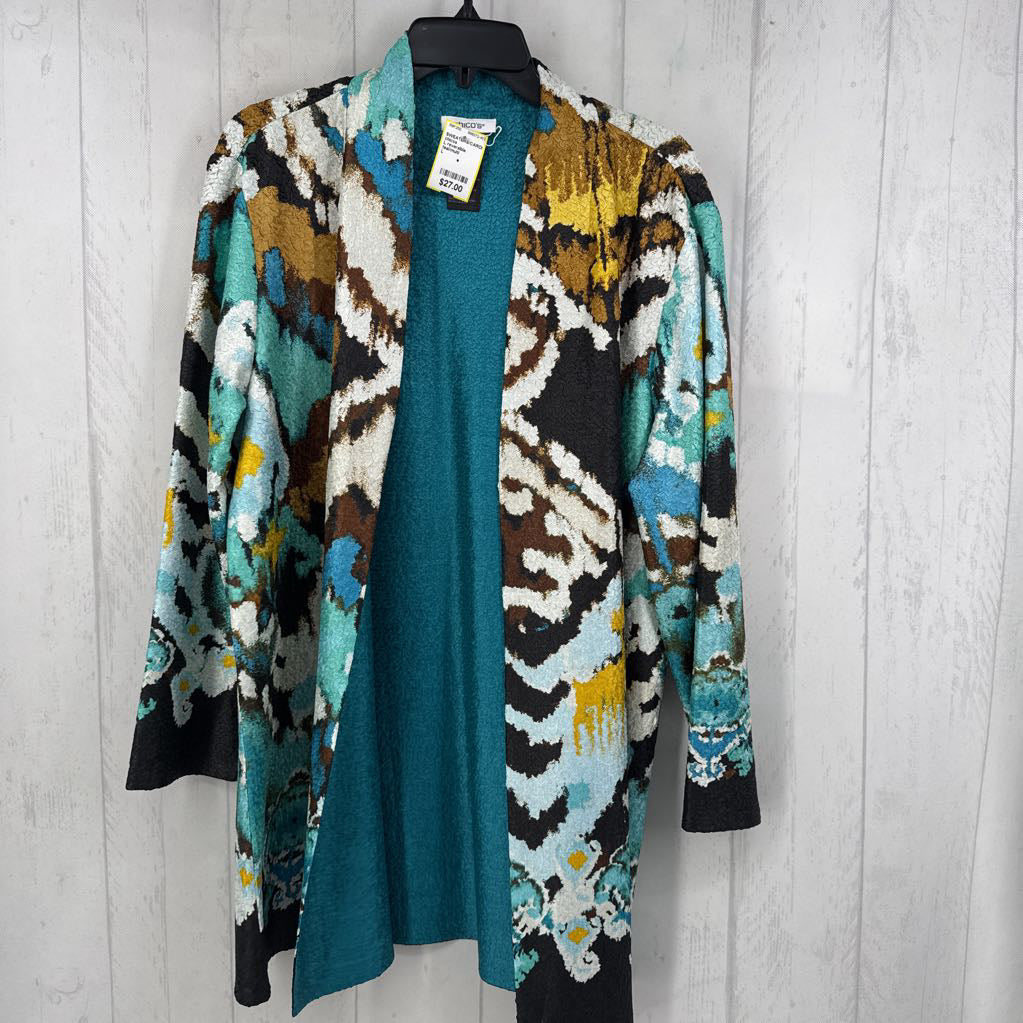 L reversible textured cardi