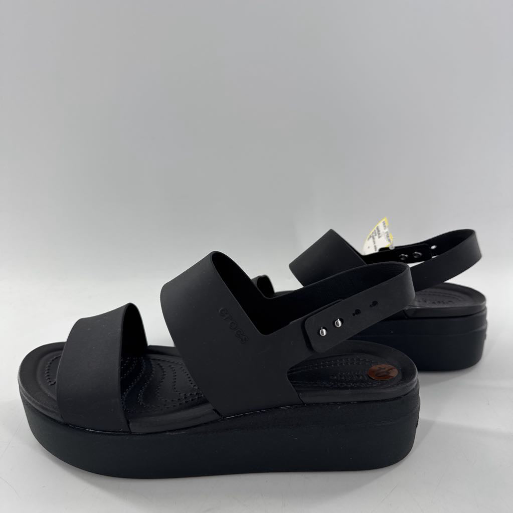 10 platform ankle strap croc sandal