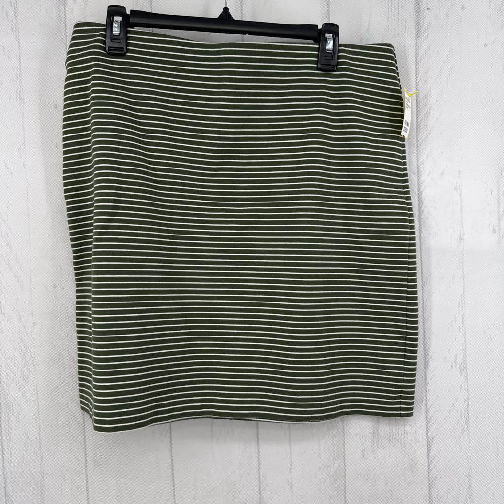 L striped knit skirt