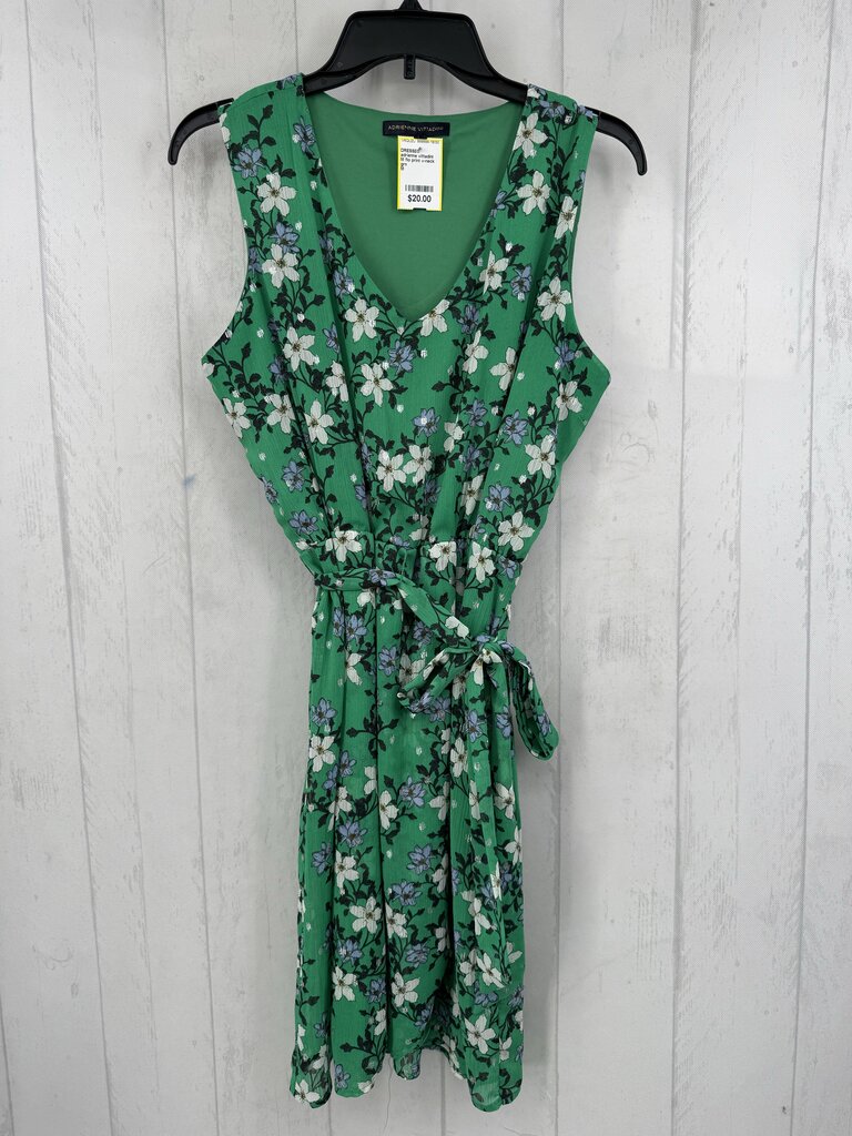 M flo print v-neck belted slvls dress