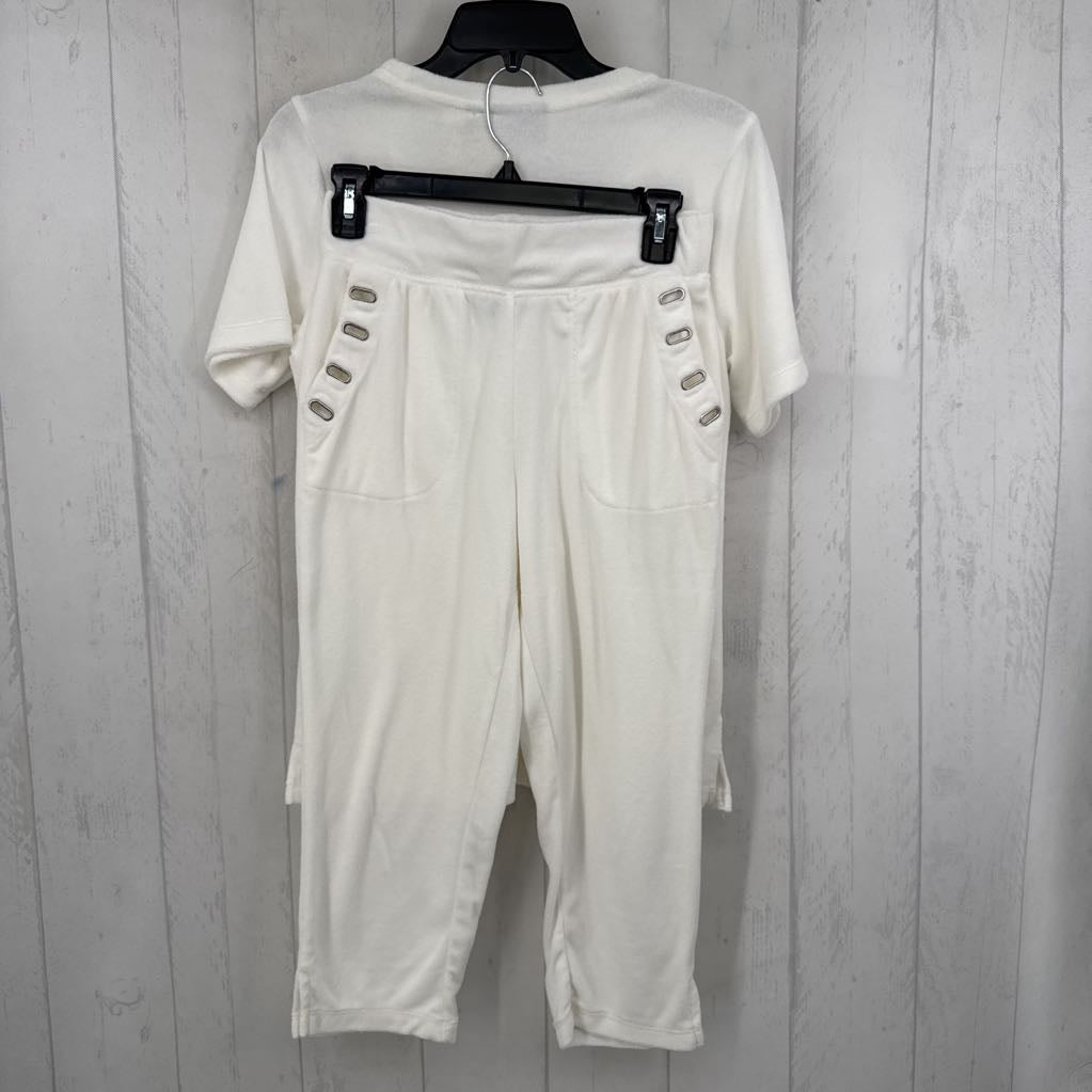 XXSp 2pc terry cloth grommet s/s top & pant set