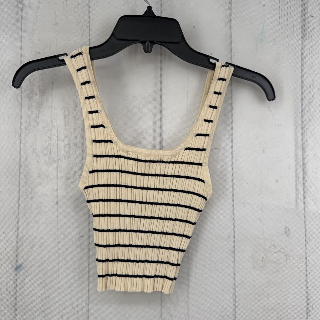 S ribbed striped tank