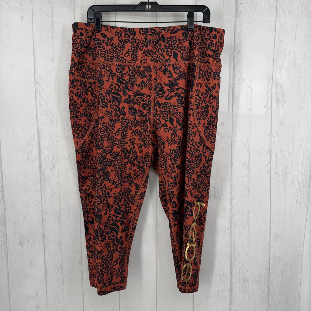 3X animal print leggings