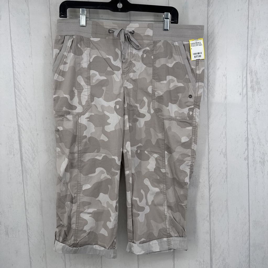 8 camo print capris