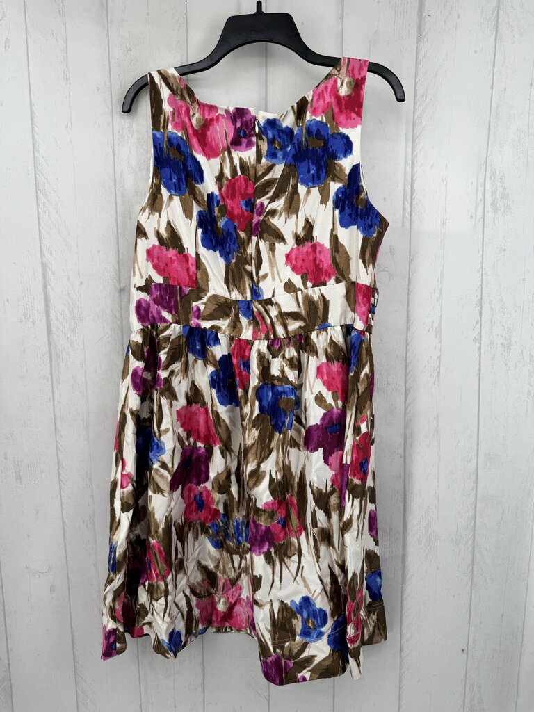 14 flo print crossover slvls dress