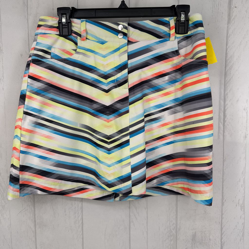4 striped golf skort