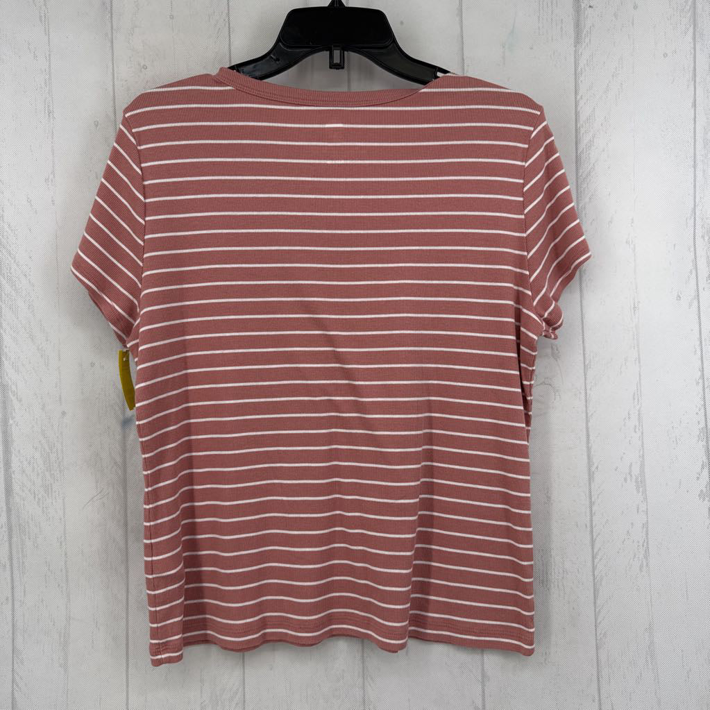XL striped ribbed s/s tee