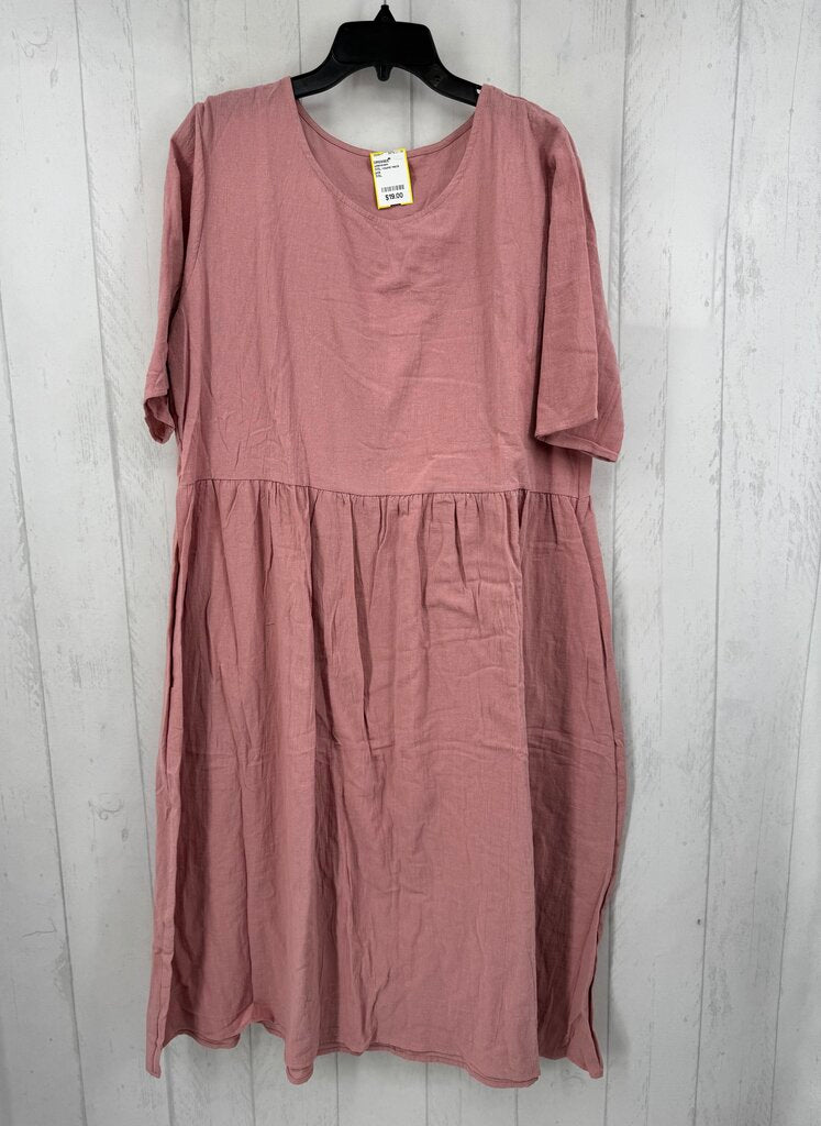 XXL round neck elbow slv dress