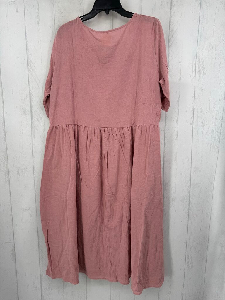 XXL round neck elbow slv dress