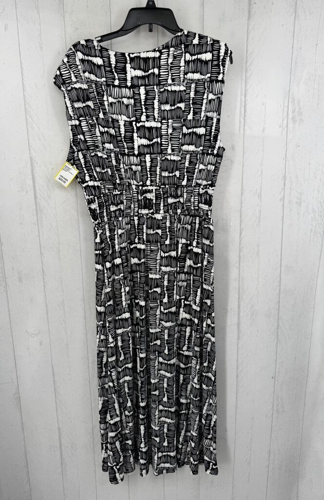 L printed ruched v-neck slvls maxi dress