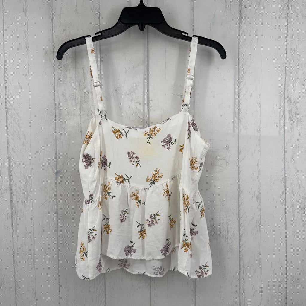 L flo print peplum tank