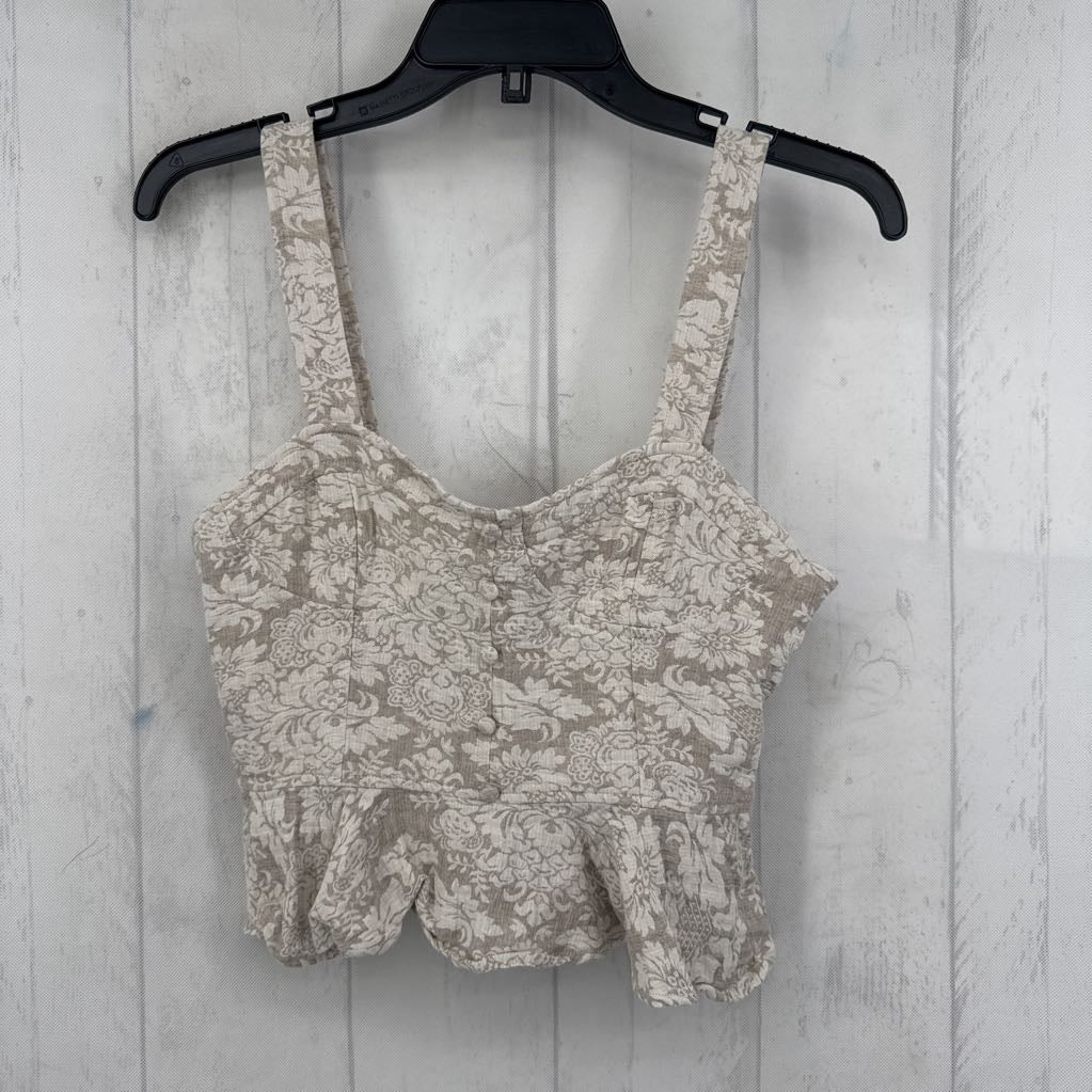 S jacquard crop tank
