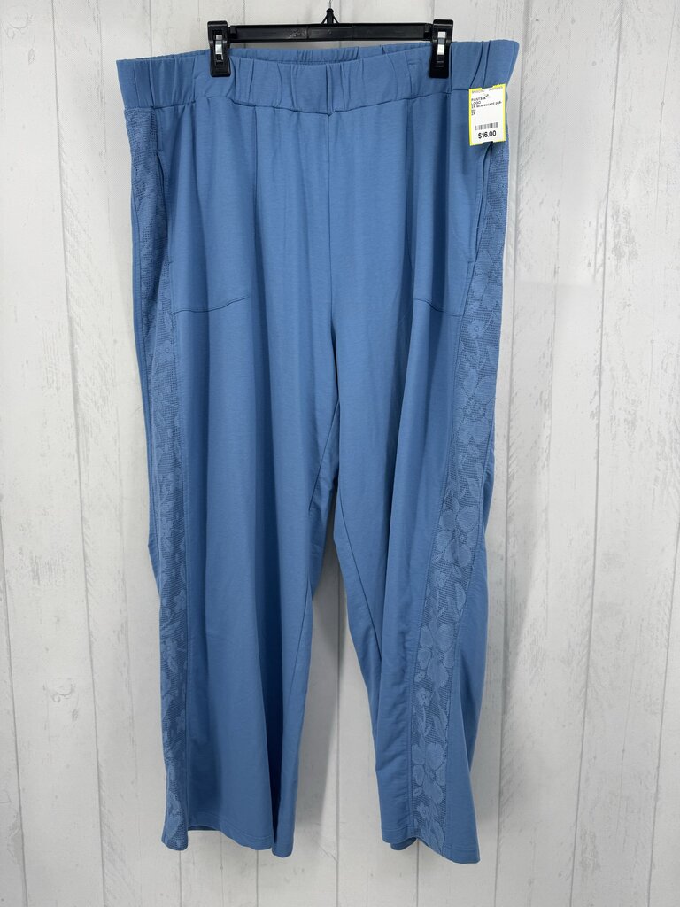 2X lace accent pull-on pant
