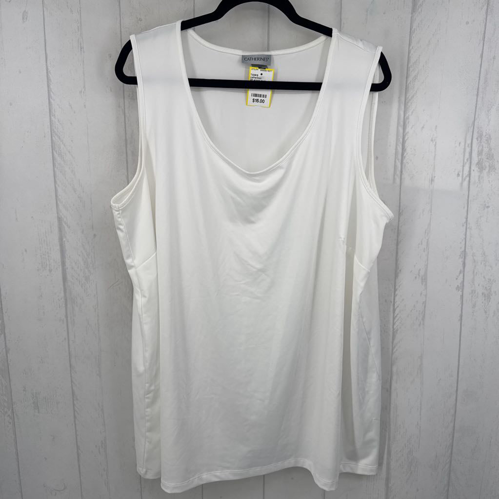3X scoop neck tank