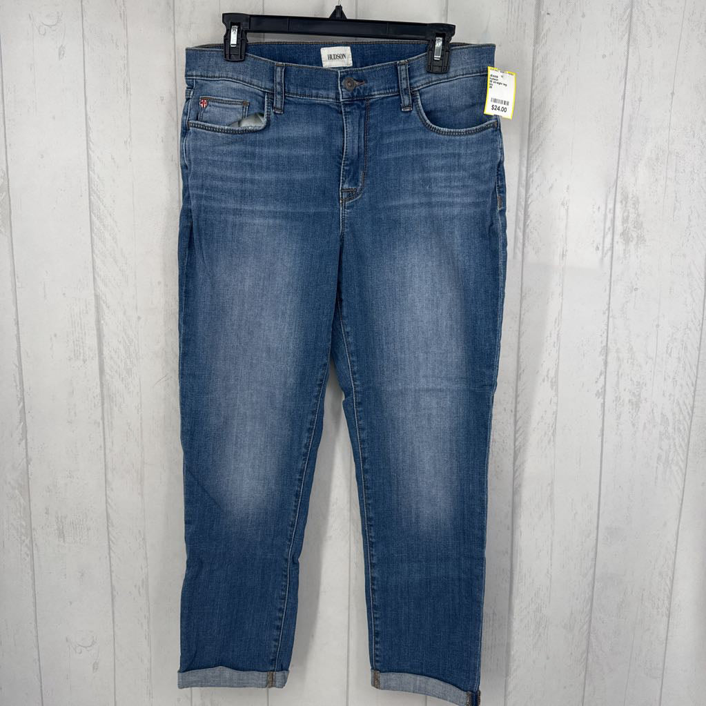 28 straight leg cuffed jean