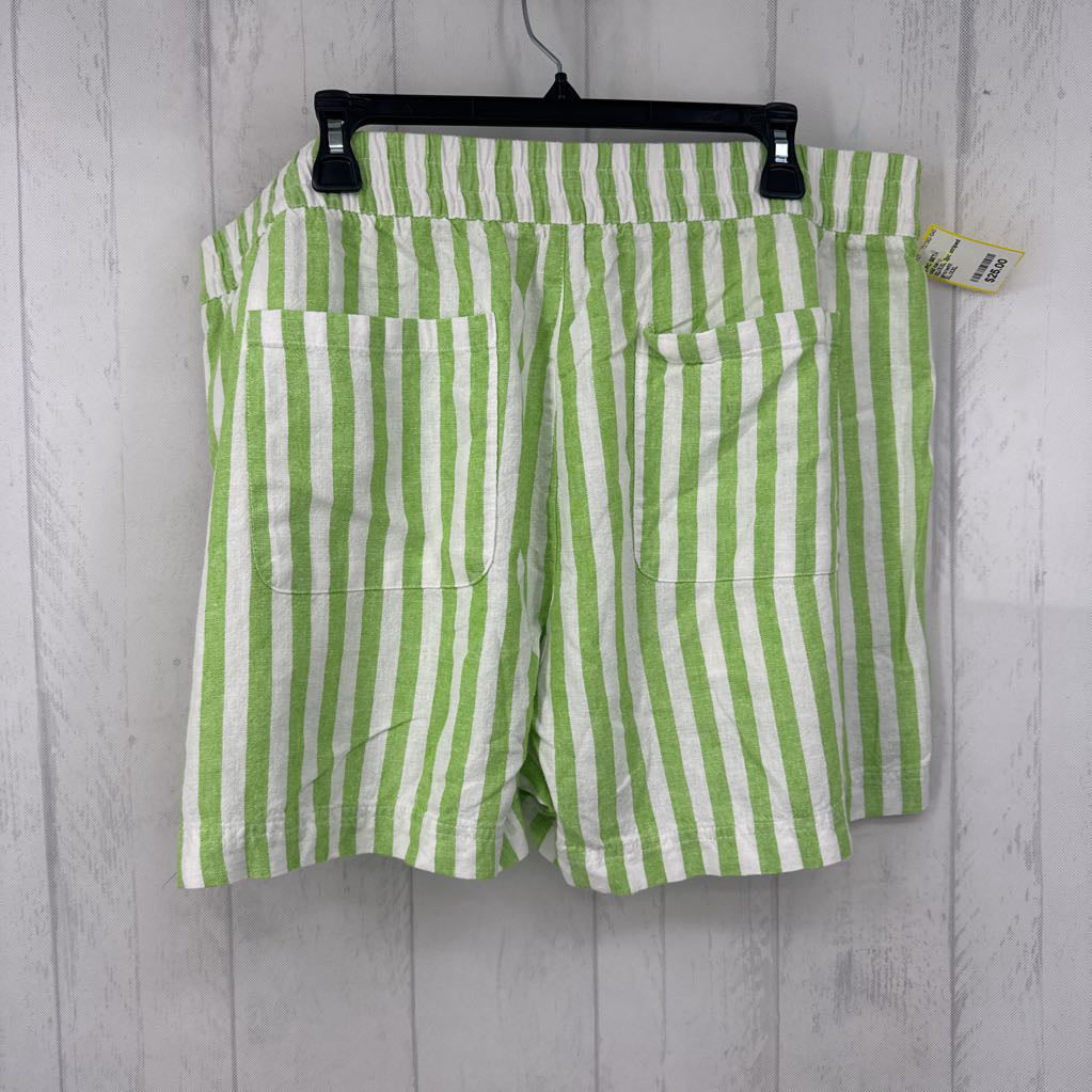 XL/XXL 2pc striped button down top & shorts set