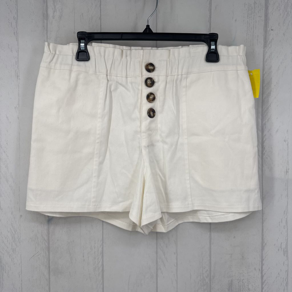 2XL paperbag waist twill shorts