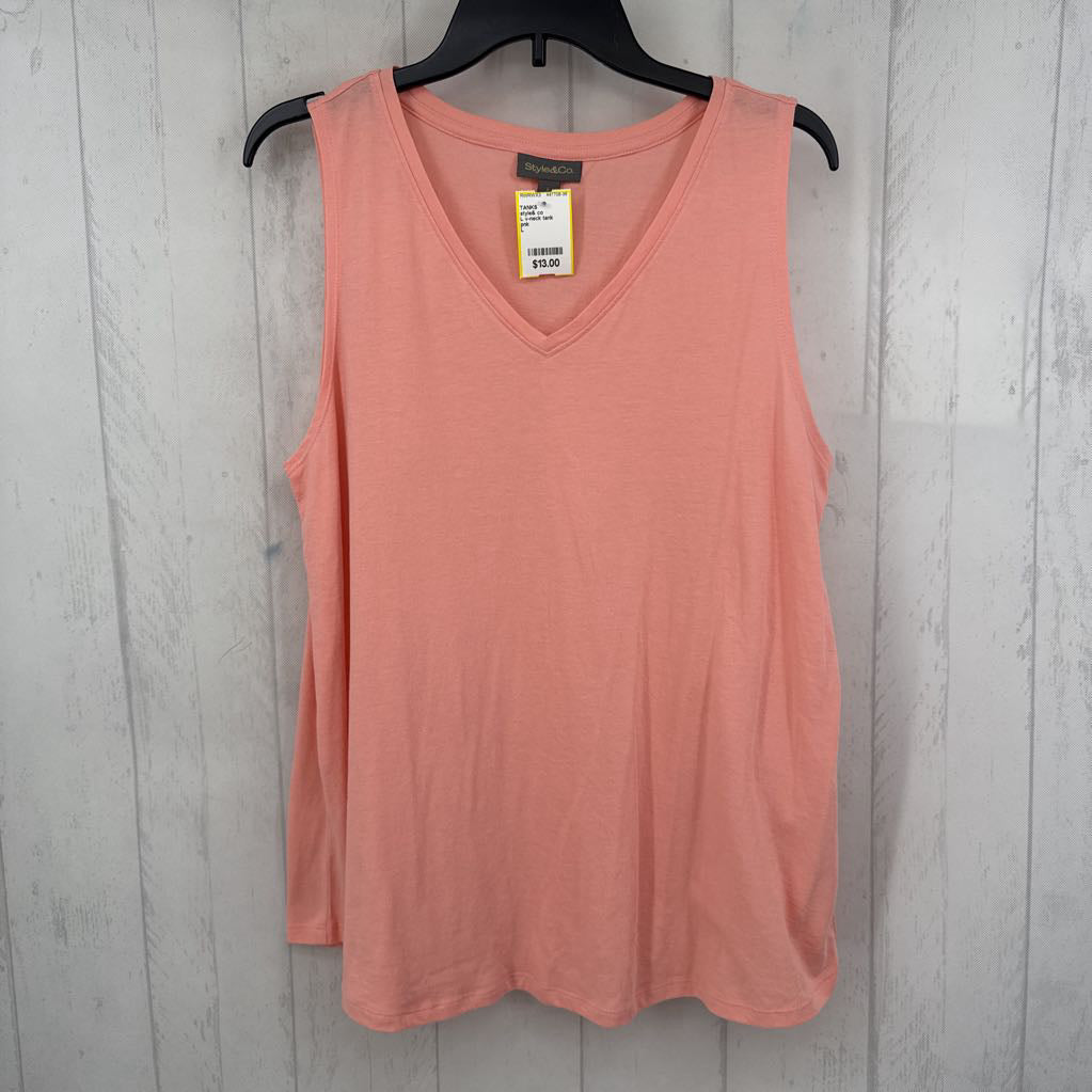 L v-neck tank