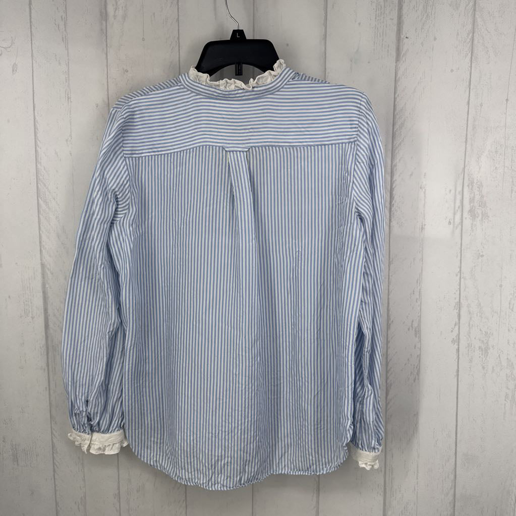 M striped button down l/s top